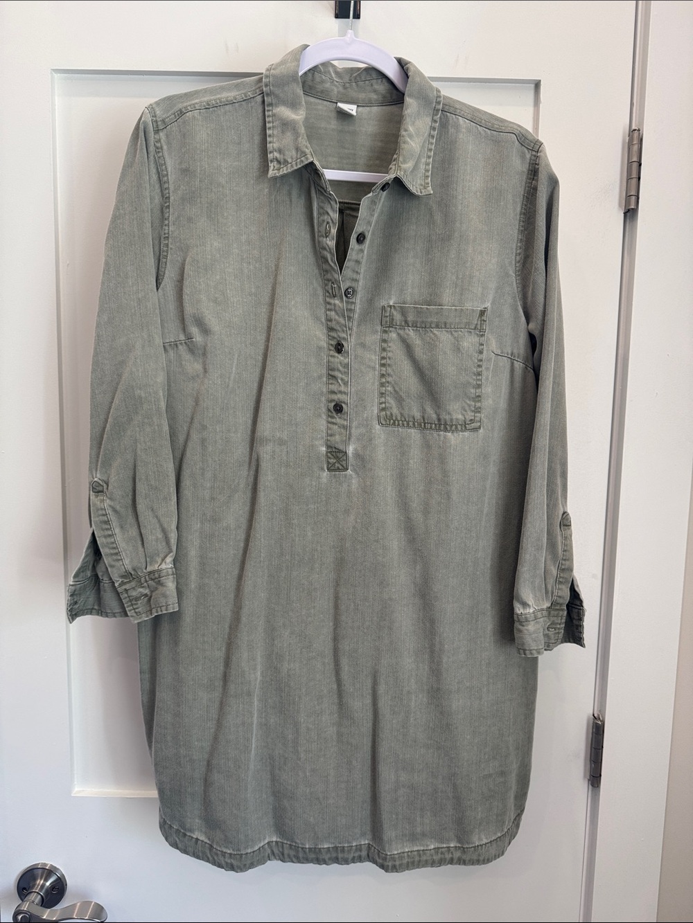 Old Navy Olive-Green Denim Tunic Dress PL